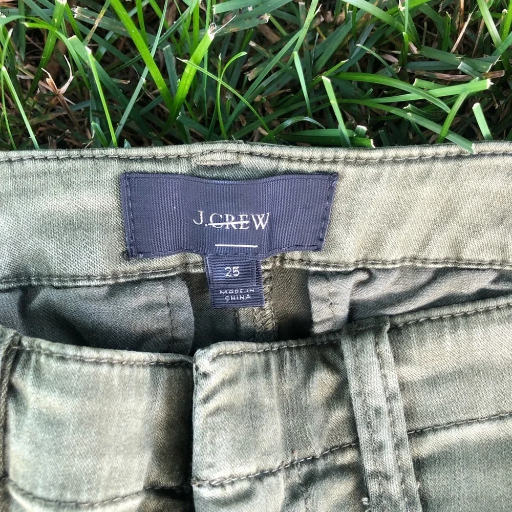 J Crew utility  chino pants in olive green